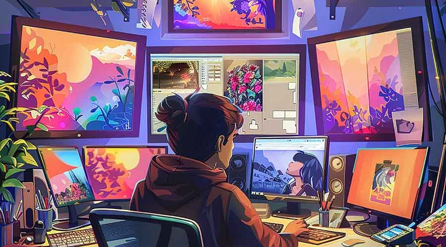 Graphic design course for animation students in Guwahati.